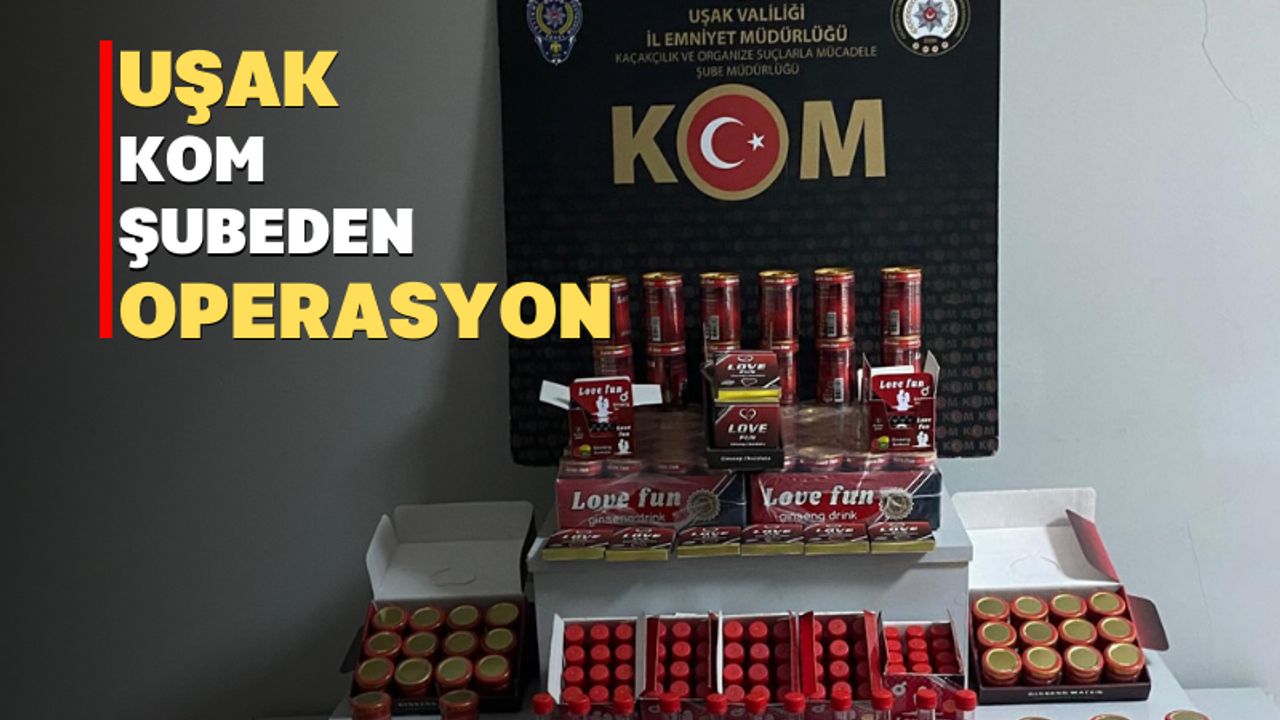 Uşak’ta çok sayıda kaçak cinsel içerikli ürün ele geçirildi