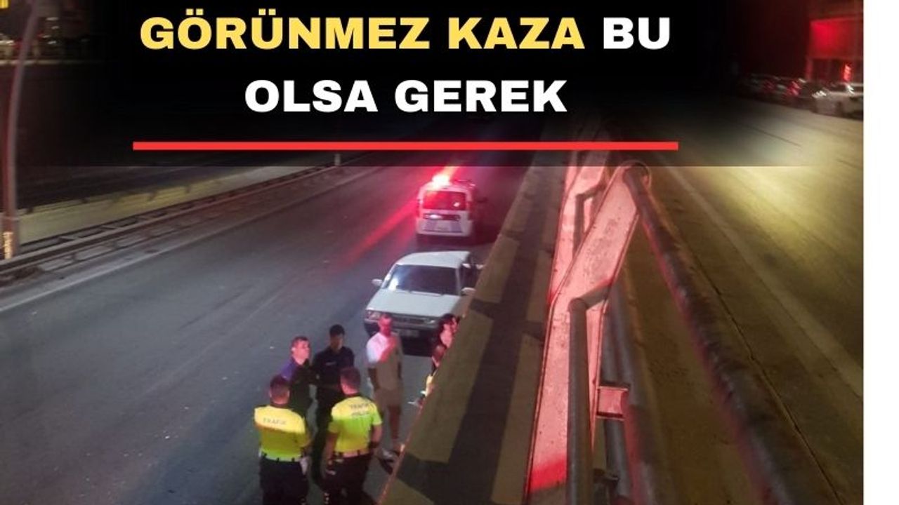 Uşak’ta köprü altında 2 araç çarpıştı