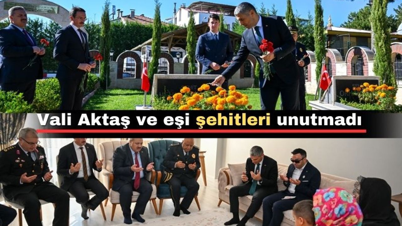 Uşak’ın yeni valisi şehitleri ve ailelerini ziyaret etti