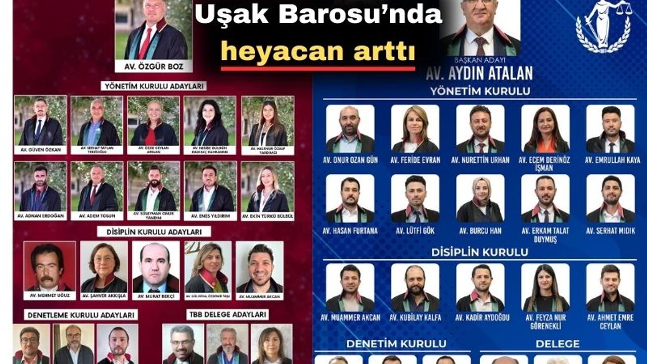 Uşak Baro seçimlerinde vaatler havada uçuşuyor