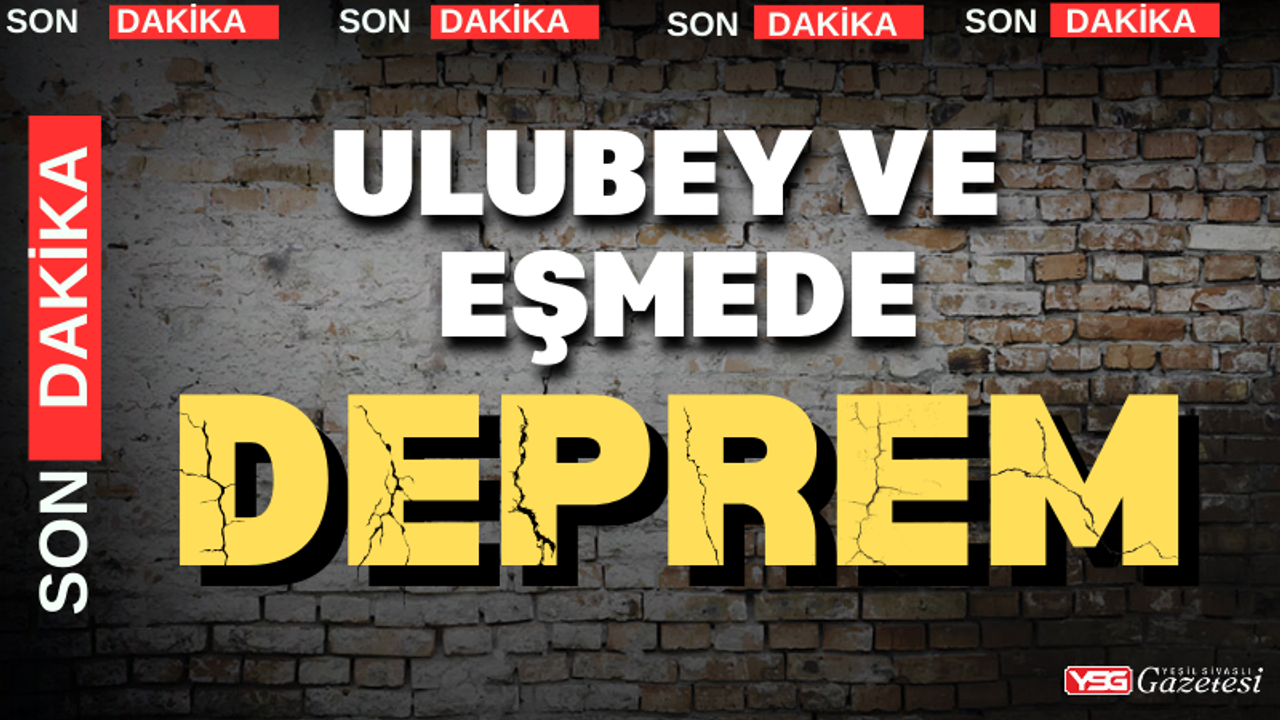 Uşak'ta Art Arda Deprem Ulubey ve Eşme Sarsıldı