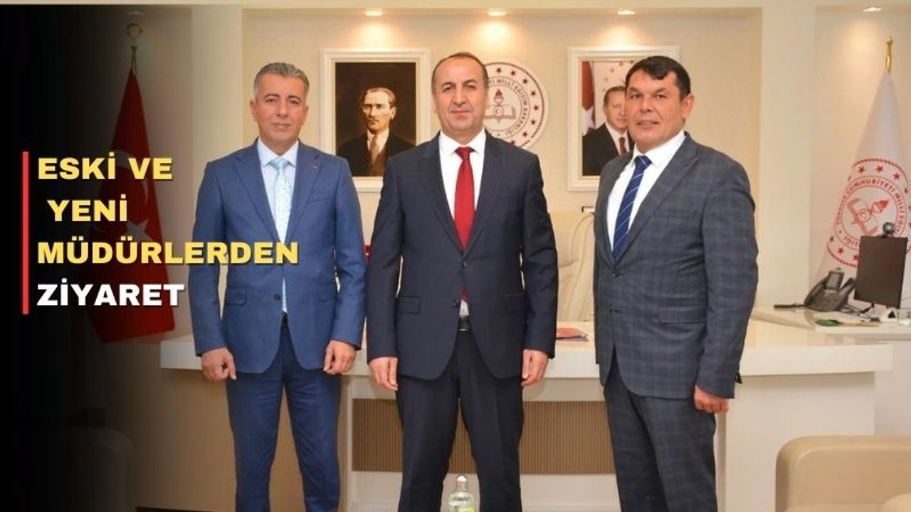 Banaz’ın eski ve yeni müdürleri Uşak Milli Eğitim Müdürünü ziyaret etti