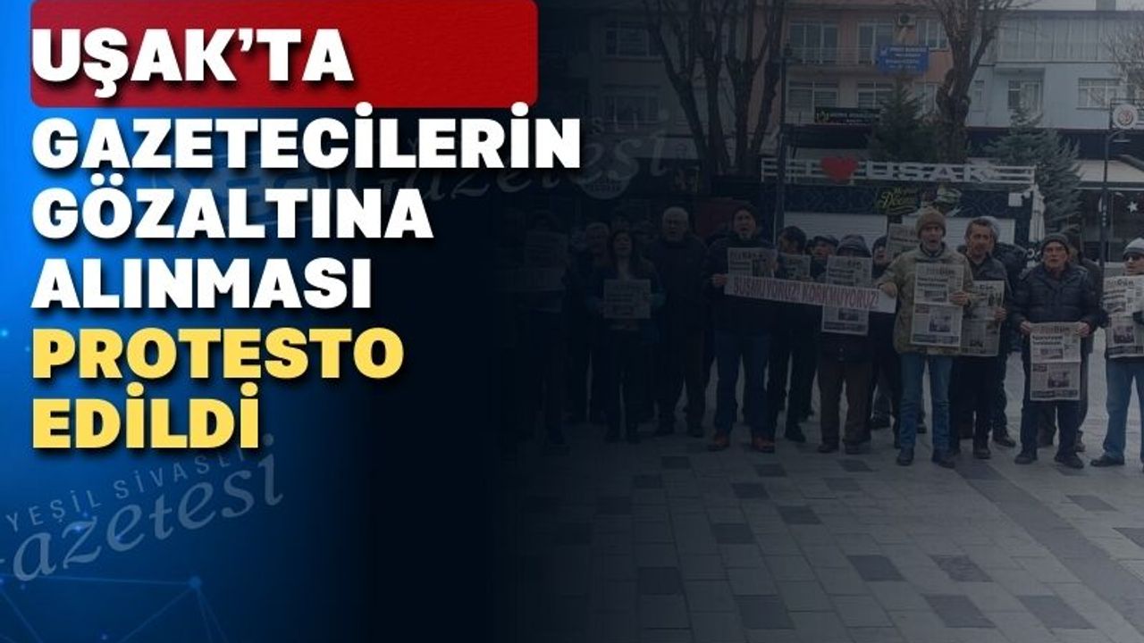 Uşak BirGün Okur İnisiyatifi gazetecilerin gözaltına alınmasını protesto etti