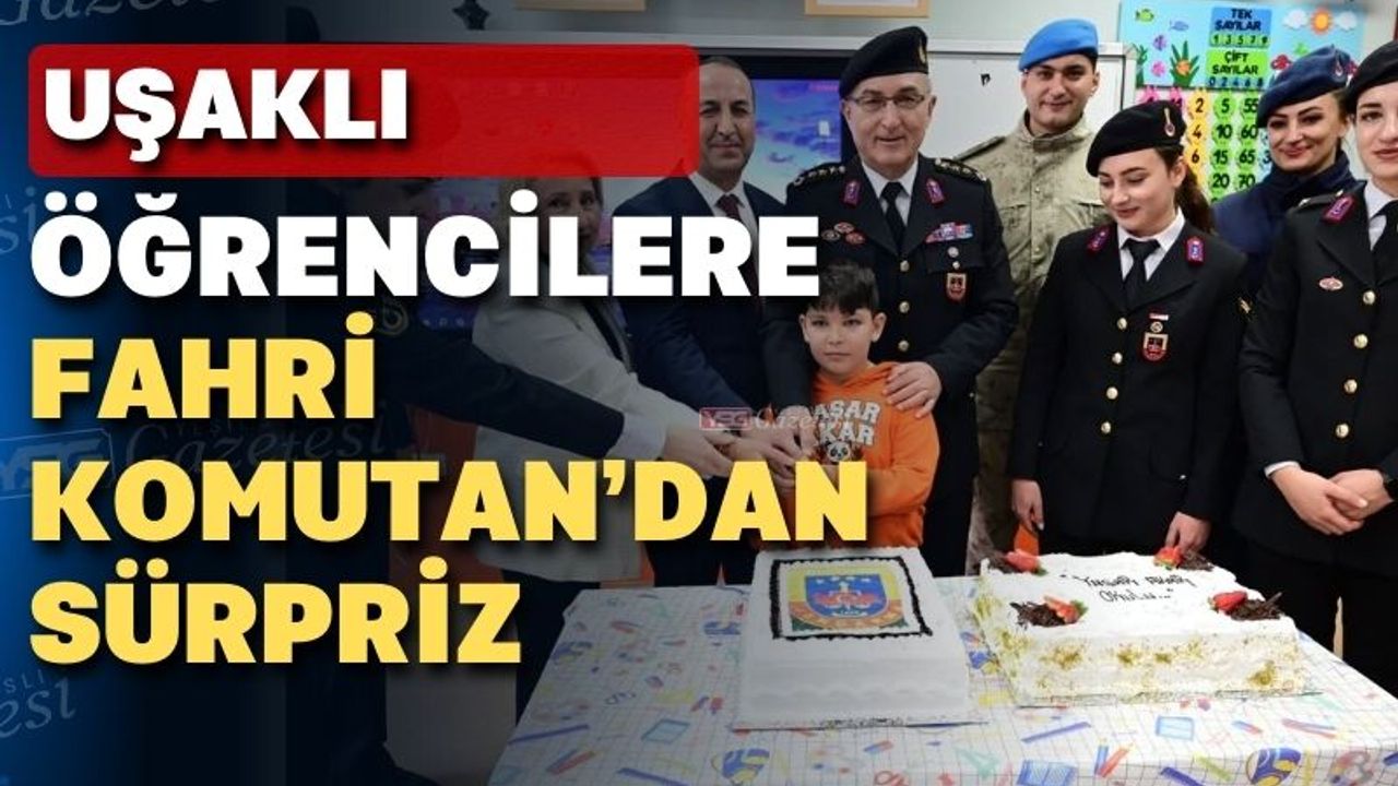 Uşak’ın sevilen komutanından miniklere sürpriz