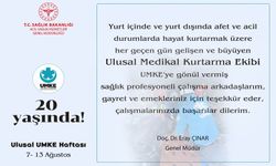 07-13 Ağustos tarihleri Ulusal UMKE Haftası olarak kutlanıyor