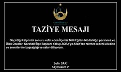 Kaymakam Vekili Sarı, taziye mesajı paylaştı