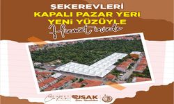 Yenilenen Şekerevleri Kapalı Pazar Yeri, Uşaklılara Hizmet Vermeye Başlıyor