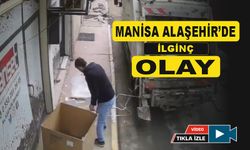 Manisa Alaşehir'de İlginç Olay Kameraya Yansıdı