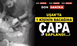 Bacağına saplanan çapayı Uşak İtfaiyesi çıkardı