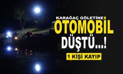 Uşak'ta gölete düşen otomobildeki 1 kişi kayboldu