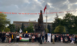 Uşak'ta İsrail protesto edildi