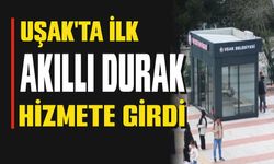 Uşak’ta ilk akıllı durak hizmete girdi