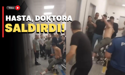 Hasta ve yakınlarının doktora saldırdığı anlar kamerada!