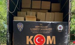 Piyasa değeri 6,5 milyon TL olan kaçak makaronlar Uşak’ta ele geçirildi