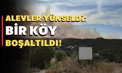 Uşak'ta bir köy boşaltıldı tarlalar ve ormanlar yanıyor