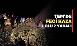 Bolu Tem Yolunda Feci kaza 1 Ölü 2 Yaralı