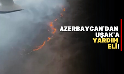 Azerbaycan’ın gönderdiği amfibi uçağı Uşak’taki yangına müdahale ediyor