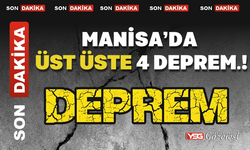 Manisa’da üst üste 4 deprem.!