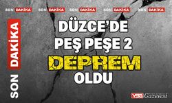 Düzce'de Peş Peşe İki Deprem Meydana Geldi