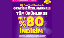 Gratis'te yüzde 80 indirim yarın başlıyor