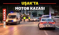 Uşak'ta Trafik Kazası Araç ve Motorsiklet Çarpıştı