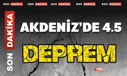 Akdeniz’de 4.5 büyüklüğünde deprem.!