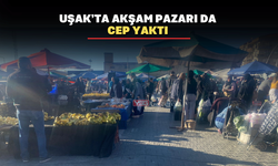 Uşak'ta akşam pazarı yoğunluğu