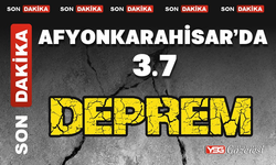 Afyonkarahisar’da gece yarısı 3.7 büyüklüğünde deprem