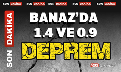 Banaz’da 1.4 ve 0.9 büyüklüğünde deprem