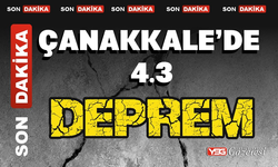 Çanakkale’de 4.3 büyüklüğünde deprem