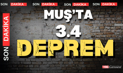 Muş’ta sabaha karşı 3.4 büyüklüğünde deprem.!