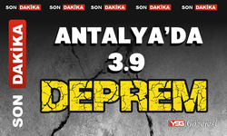 Antalya’da 3.9 deprem oldu