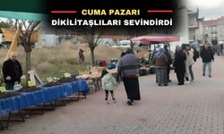 Uşak Dikilitaş’ta kurulan Cuma pazarı sevindirdi