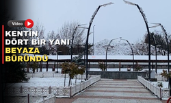 Uşaklılar bembeyaz bir manzaraya uyandı