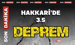 Hakkari’de 3.5 büyüklüğünde deprem oldu