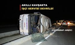 Uşak’ta işçi servisi devrildi çok sayıda yaralı var