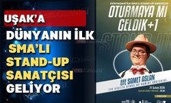 Uşak’ta oksijen tüplü ve tekerlekli sandalye ile stand-up şov