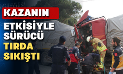 İzmir-Uşak yolunda iki tır çarpıştı: 1 yaralı