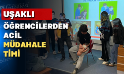 Uşak Fen Lisesi acil müdahale timi yetişiyor