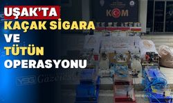Uşak’ta çok sayıda makron ve kaçak tütün yakalandı