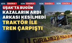Hemzemin geçitte traktör ile tren çarpıştı 1 kişi yaralandı