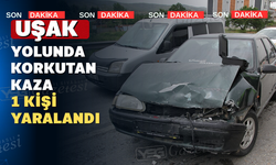 Uşak’a İstikamet Eden Araç Kazaya Sebep Oldu