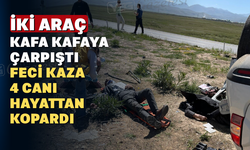 Araçlar çarpıştı: 4 ölü 2 yaralı