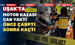 Uşak’ta Motosiklet Kazası: Sürücü Yaralandı Çarpan Araç Kaçtı