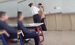 Okulda öğretmenden öğrenciye şiddet kamerada