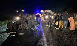 Kontrolden çıkan otomobil takla atıp ters döndü