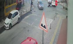 Önüne çıkan araca çarpmamak için motosikletini devirdi