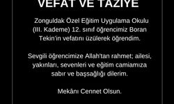Özel eğitim öğrencisi Boran hastanede hayatını kaybetti