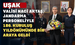 Uşak Valisi Naci Aktaş'a Jandarma Teşkilatı'nın 186. Kuruluş Yıl Dönümü Ziyareti