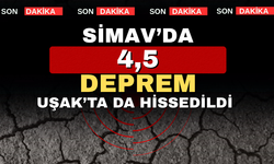 Simav’da 4.5 büyüklüğünde deprem